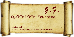 Gyárfás Fruzsina névjegykártya